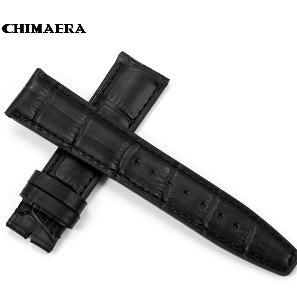 CHIMAERA 20 мм 21 мм 22 мм браслет из натуральной кожи для Longines Аллигатор ремешок для часов ручной работы ремешок для IWC Pilot Hours