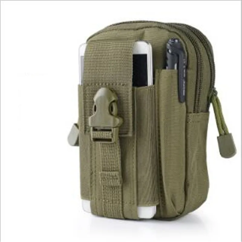 Men waist bag Casual Durable waist pack Belt Canvas Multifunction Military Bag Zipper Waterproof Waist Bag for Outdoor Wear