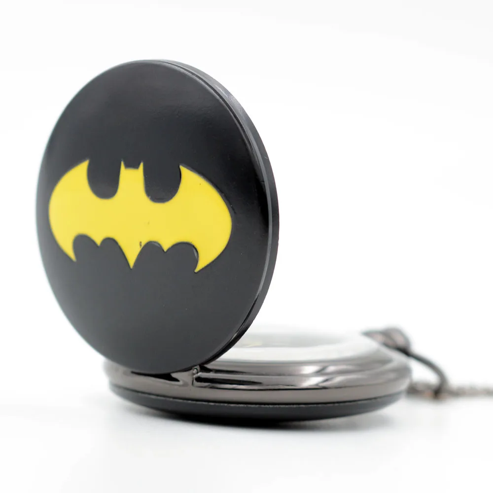 Retro Vintage Movie BM Batman Color Dial Quartz Pocket Watch Analog Pendant Necklace Men Women Fob Chain Gift Reloj Montre | Наручные