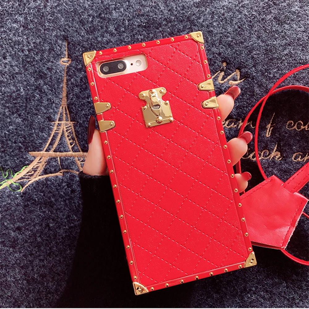 Чехол для Apple iPhone 7 6 s 8 плюс 7X6 простая атмосфера шнурки Mobile Shell Drop- доказательство
