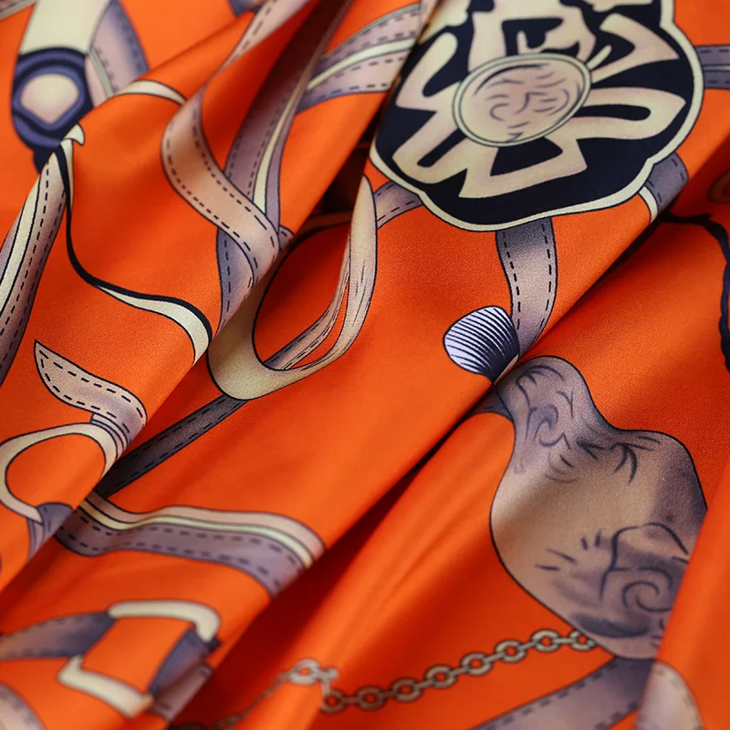 Стрейчевая атласная шелковая ткань 19 мм высококачественный Чонсам с цифровой