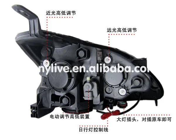 For Nissan Sylphy B17 Sentra 2012-2014 year LED Headlight U style Angel Eyes Projector Lens LF | Автомобили и мотоциклы