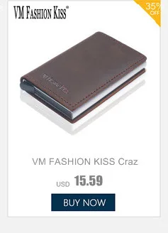 VM Мода KISS Бизнес Повседневный RFID просто бумажник держатель информации анти-сканирование мини кошелек Тонкий кошелек держатели кредитных карт