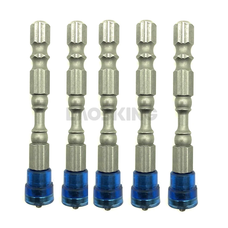5pcs blue single 5 шт. PH2 Магнитная отвертка бит против скольжения S2 стальной электрический отвертка набор 1/" шестигранный хвостовик с одной головкой электроинструменты - Цвет: 5pcs blue single