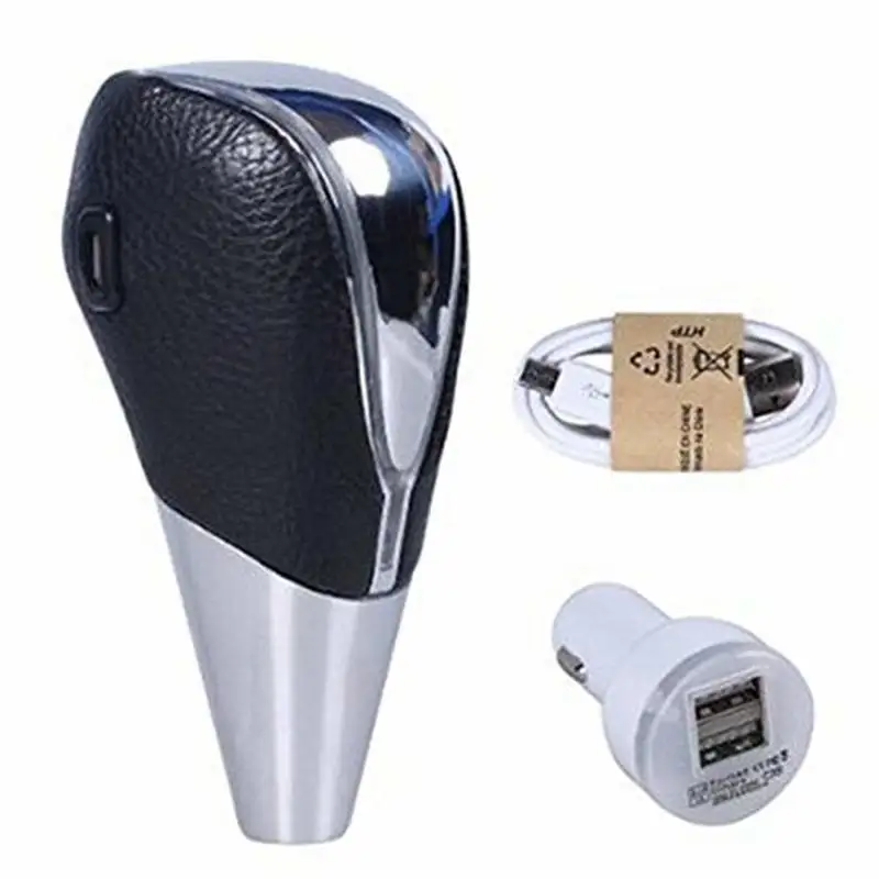 Black Leather Touch Motion Activated LED Light Auto Car Shift Knob Shifter Gear-Multicolor -Blue Lights | Автомобили и мотоциклы
