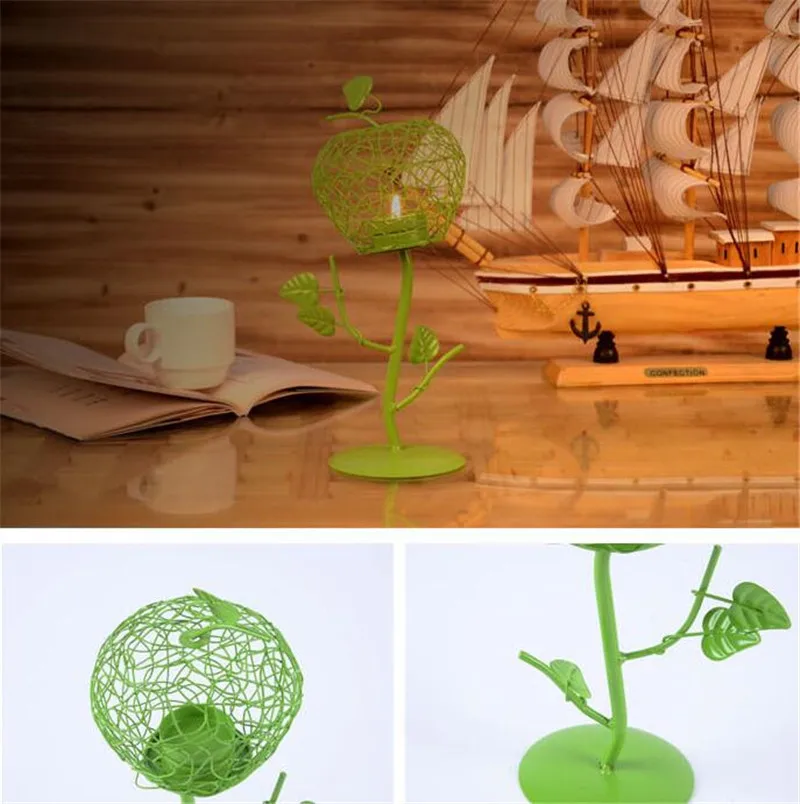 Садовый Железный фонарь Apple в европейском стиле подсвечник украшение для дома