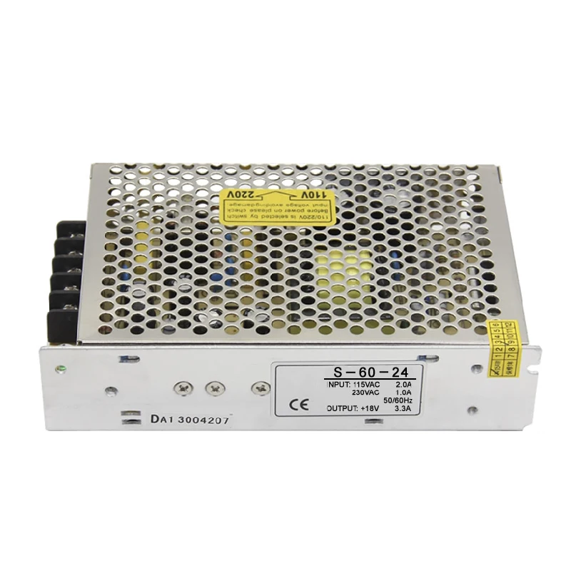 Импульсный источник питания 60 W 24 V 2.5A одиночный выход Постоянный ток Вт для
