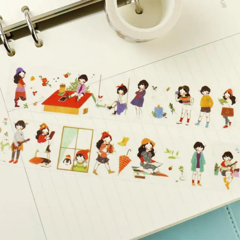 Милая девушка васи лента японская клейкая декоративная Дневник для ноутбука