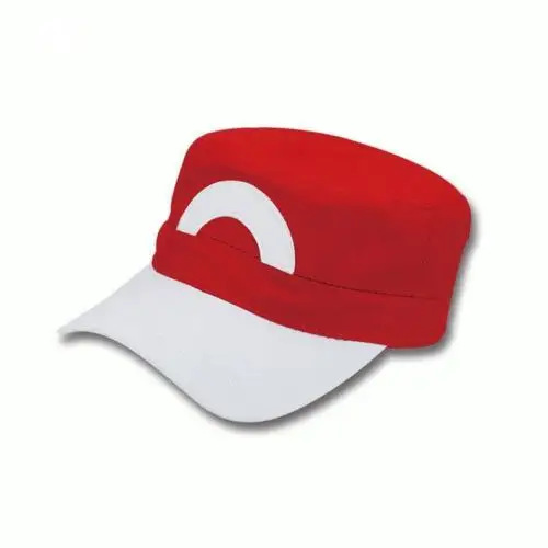 Pokemon XY XYZ Go Satoshi Ash Ketchum คอสเพลย์ Prop S5สีแดงและสีขาวเบสบอลหมวก [307617]