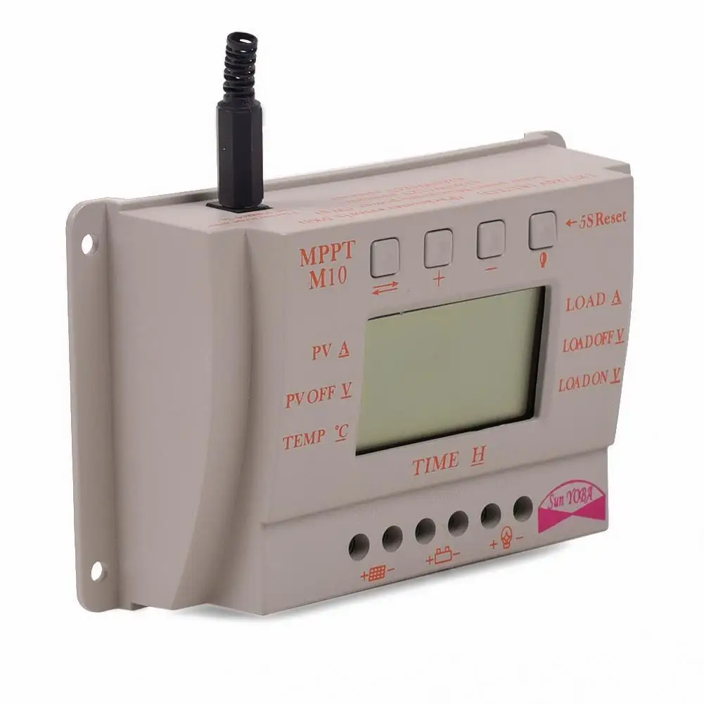 MPPT Solar Charge Controller 10A LCD Display Regulator 12V 24V + Panel Z bracket Mounting Mount Flat Roof Wall A609 | Обустройство