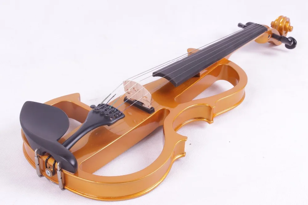 Электрическая скрипка золотого цвета 4/4 5 нитей высокое качество|electric violin|quality