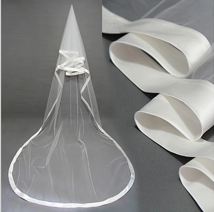 Хит продаж головной убор для невесты с ленточным краем длиной 2 метра и 3