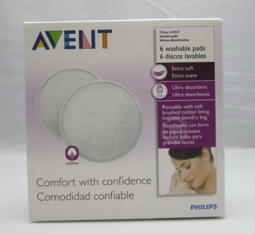 AVENT Моющиеся Многоразовые подушечки для грудного вскармливания 6 шт./компл. с мешком - Цвет: Фиолетовый
