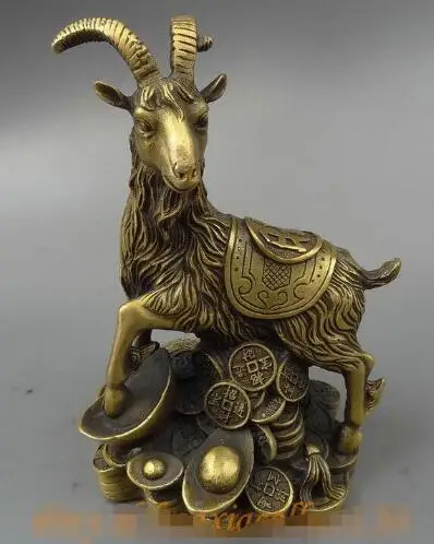 YM 306 Китайский Фэншуй статуя для богатства на юанбао|goat|goat sheepgoat statue |