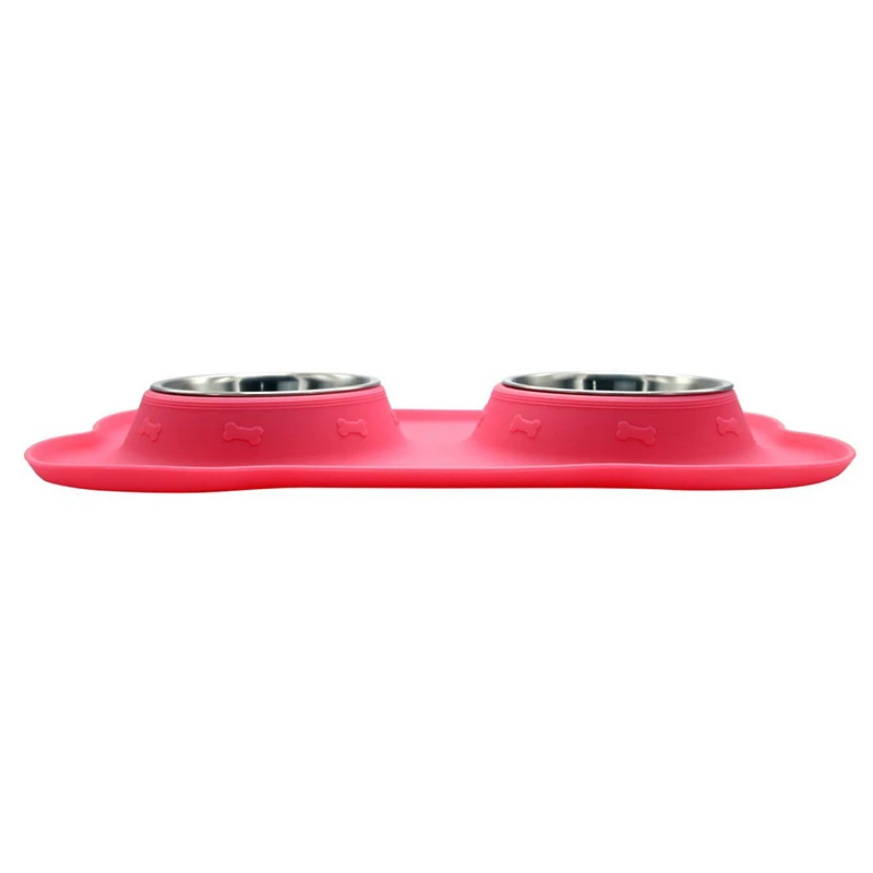 Супердизайн новая стальная миска для собак без разлива нескользящий Силиконовый