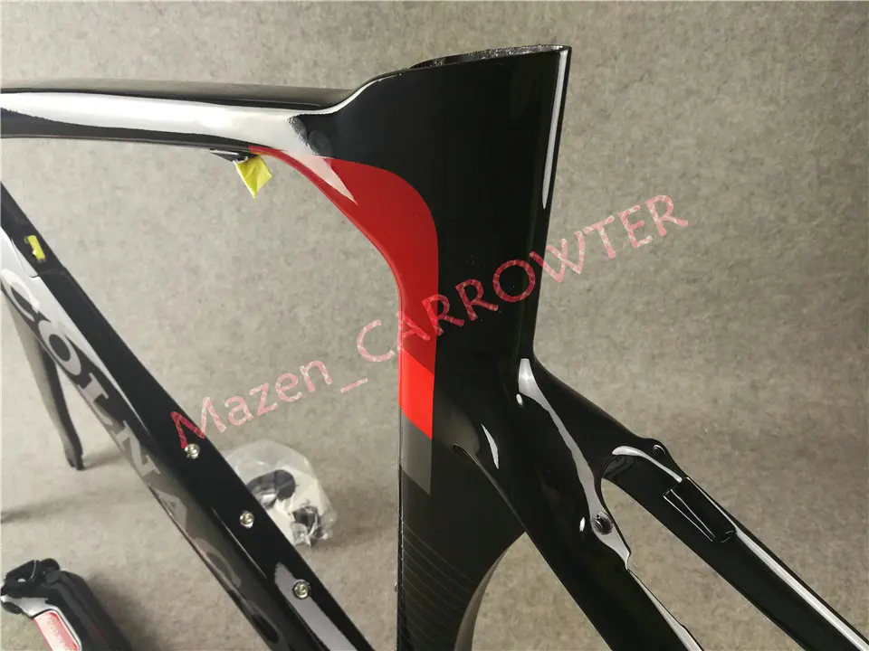 Черно-красная UD Глянцевая T1000 Colnago концепция карбоновая рама для дорожного велосипеда с XXS/XS/S/M/L/XL на выбор