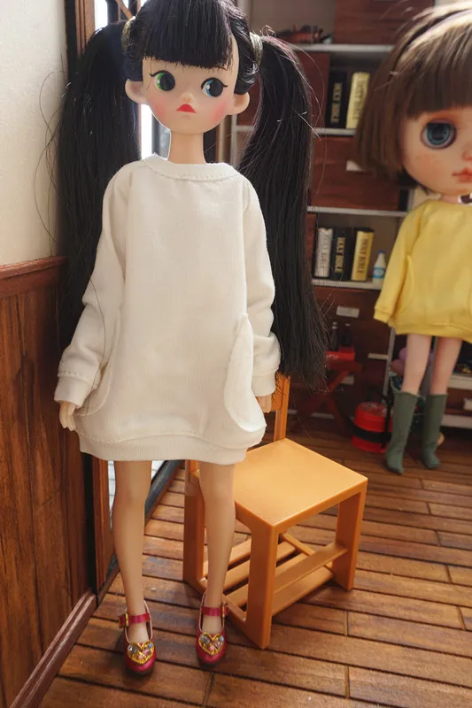 

Doll loose clothes for Blyth AZONE Chloe OB loose-fitting boyfriend pocket t-shirts coat doll clothes