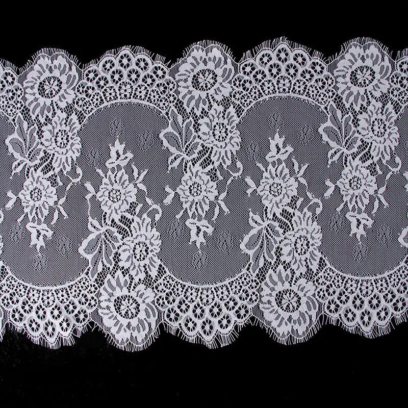 Smiry 3 ярда ресниц белая/черная сетка с кружевной отделкой кружевная лента