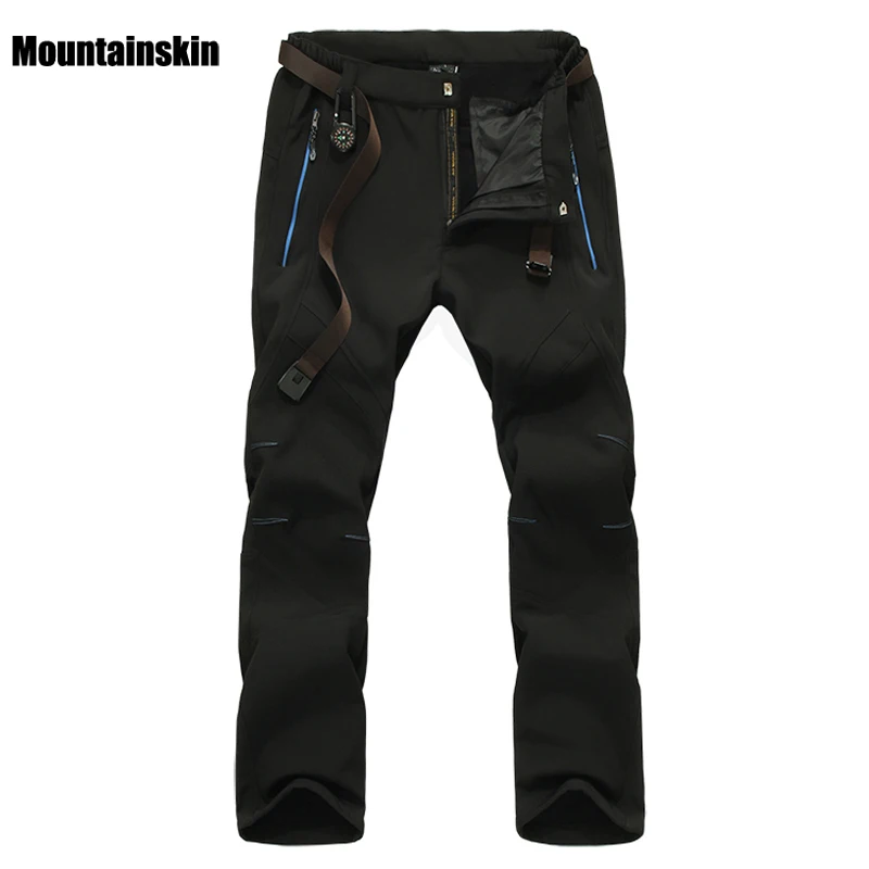 Мужские флисовые брюки Mountainskin Зимние непромокаемые для спорта на открытом