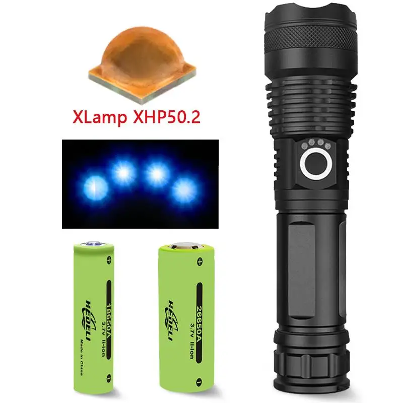 Высокий люмен самый мощный светодиодный фонарик xhp50 usb Zoom 18650 перезаряжаемая