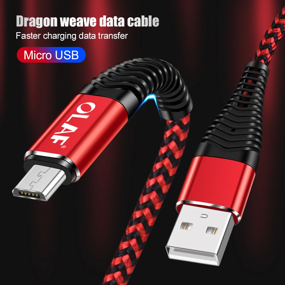 Олаф микро USB кабель 2.4A для Samsung S6 S7 1 м 2 быстрой зарядки передачи данных