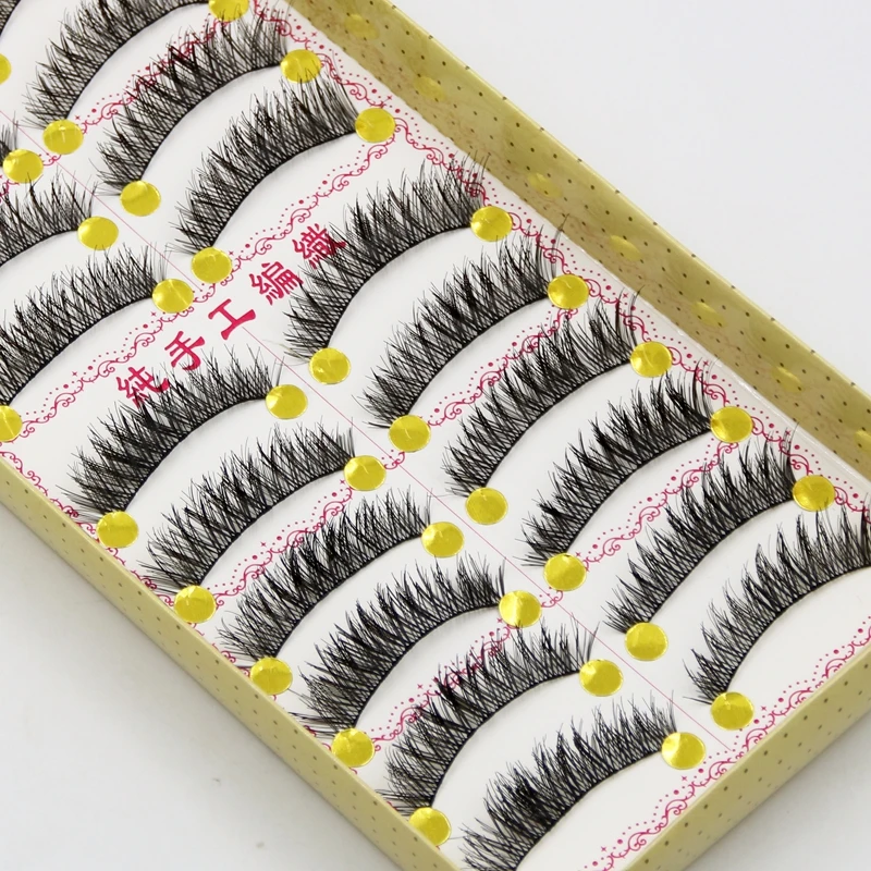 Накладные ресницы ручной работы YOKPN толстые черные хлопковые Стрейчевые