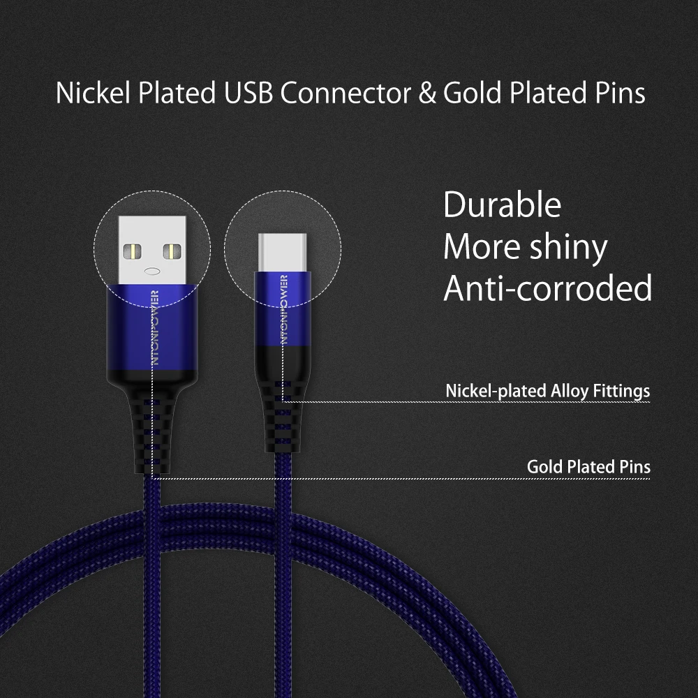Кабель NTONPOWER usb type-C для samsung Galaxy Plug S10 S9 S8 Быстрая зарядка USB C кабель для мобильного телефона для xiaomi mi9 Redmi note 7