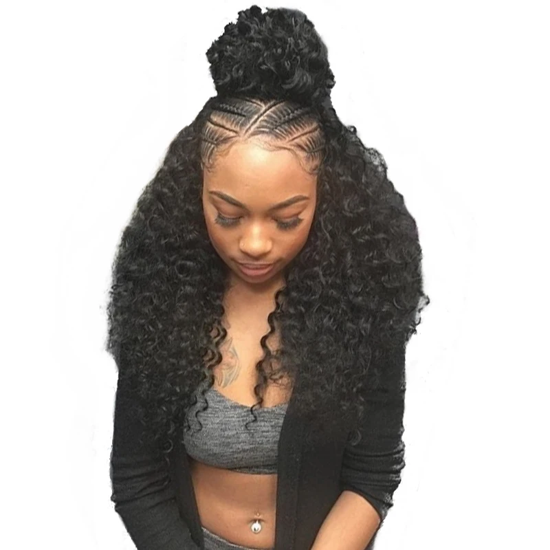 Предварительно сорвал 360 Синтетические волосы на кружеве al парик 150% плотность