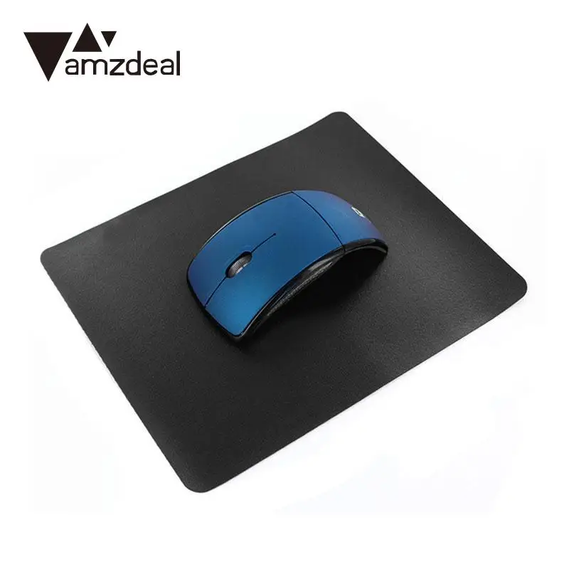 Amzdeal черный тонкий удобная оптическая Мышь Pad Коврики Противоскользящие игры