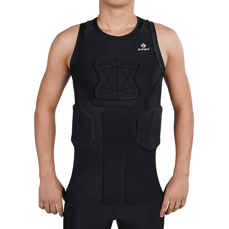 Kuangmi Men's Training Suit Running Soccer Tights Basketball Vest Protection crashproof Gym Sportswear Track Suits | Спорт и