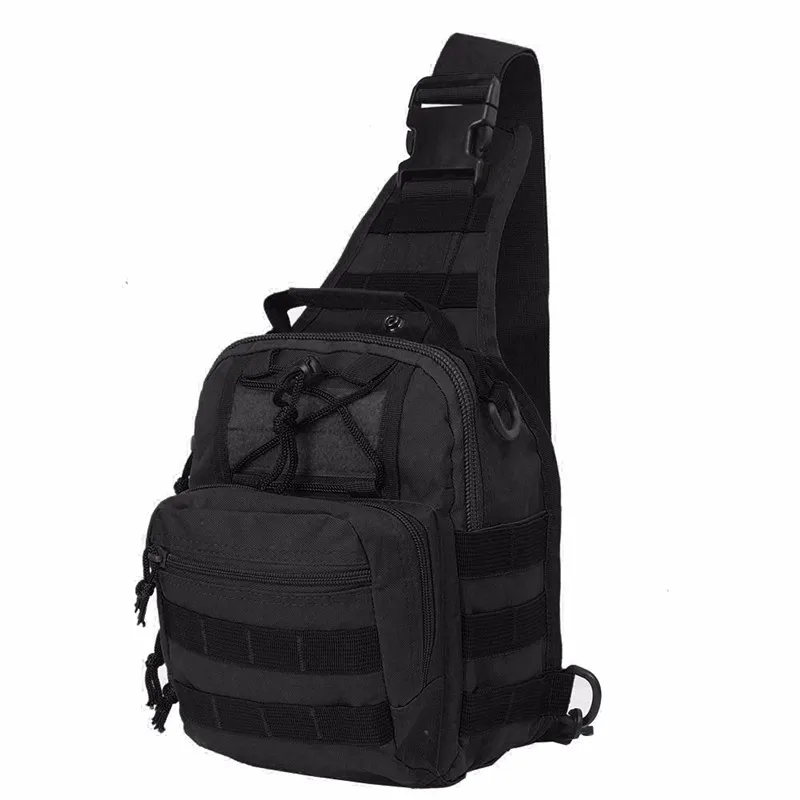 Black Тактическая Сумка Военная Molle пакет рыболовные походные рюкзаки охотничьи сумки спортивный нагрудный слинг рюкзак на плечо альпинистский рюкзак - Цвет: Black