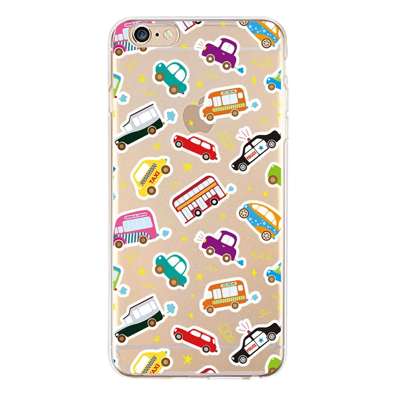 Модный винтажный мягкий прозрачный чехол из ТПУ для iPhone 4/4S 5 5S 6 6plus 7 8plus x