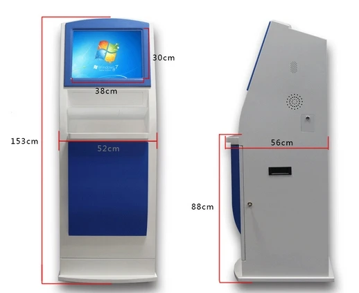 19 дюймов самообслуживания карты посещаемости терминал с клавиатурой Больница