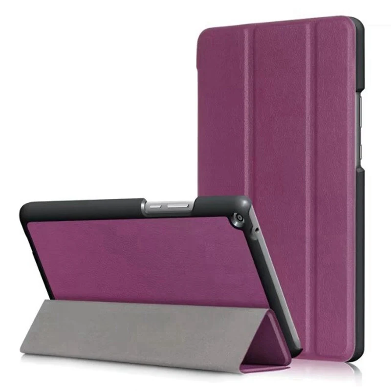 purple Умный чехол из искусственной кожи для huawei MediaPad T3 8,0 KOB-L09 KOB-W09 чехол для планшета Funda чехол для Honor Play Pad 2 Чехол+ подарки - Цвет: purple