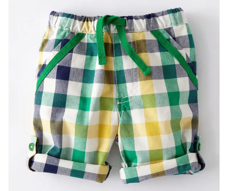 Children Toddler Baby Kids Boys Clothes Sets Summer Cute Animals Plaid Tops T-shirt Pants Shorts Outfits Size 2 3 4 5 6 7T |