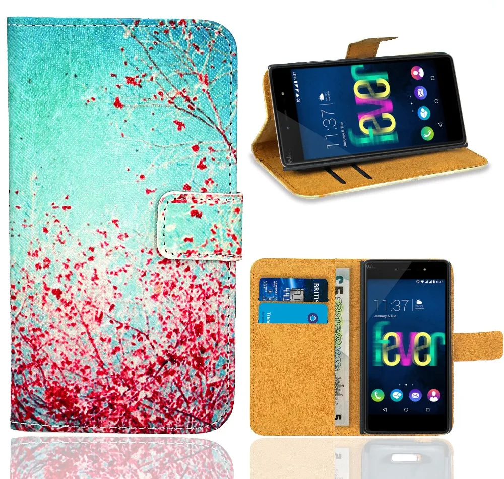 Винтажный чехол для Wiko Fever кошелек с узором кожаная сумка Coque/чехол для Wiko Fever