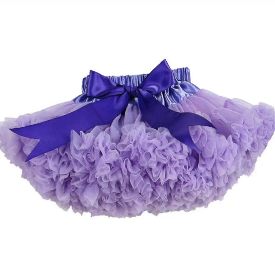 Light Purple Детские юбки-пачки из одноцветной сетчатой ткани для девочек 1-10 лет, юбка-американка принцессы для танцев, детское платье принцессы для дня рождения, детское платье принцессы с вуалью - Цвет: Light Purple
