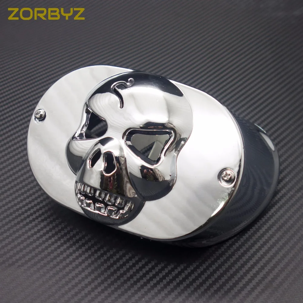 ZORBYZ Хром Череп пластиковый тормозной задний фонарь воротник для Harley Touring FLHRC FLHTC