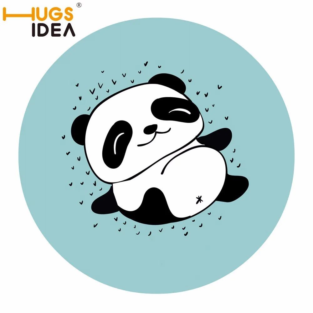 HUGSIDEA 3d мультфильм панда шаблон Круглый Tapete для гостиной спальни домашний Декор