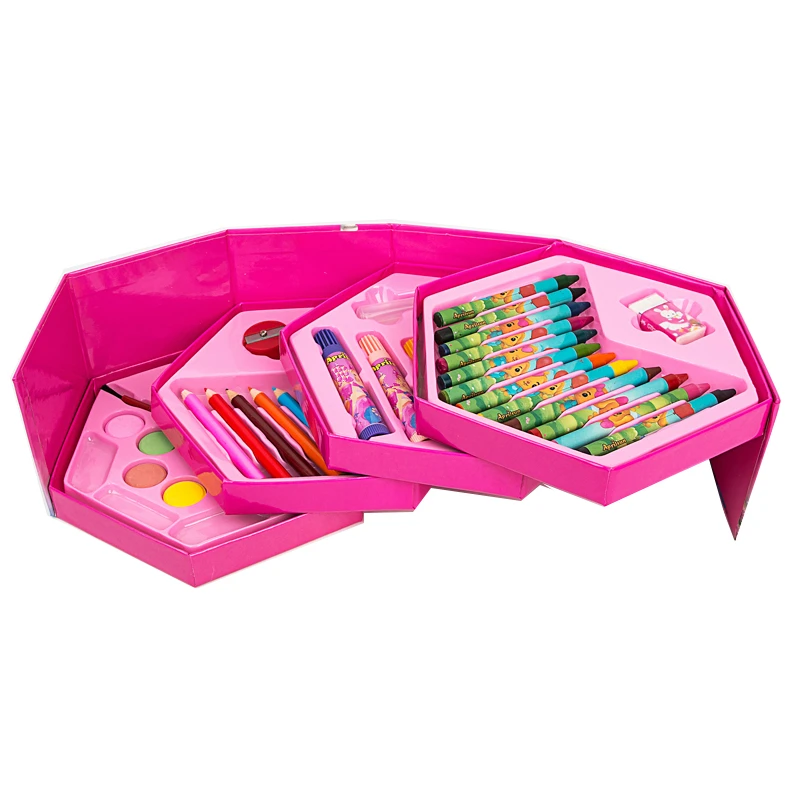 Набор канцелярских принадлежностей для рисования 46 шт.|stationery set for kids|stationery setcute