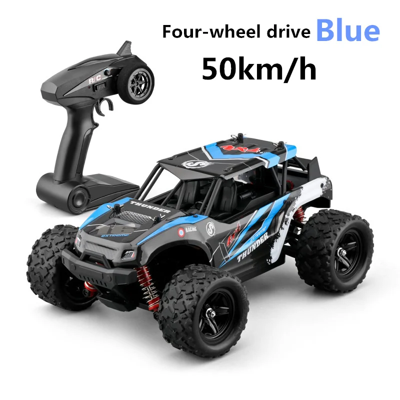 50 speed Blue Большой высокоскоростной пульт дистанционного управления автомобиль ноги четыре колеса-привод скалолазание внедорожные гонки scramjet масло мощность игрушки модель автомобиля 1:18 - Цвет: 50 speed Blue