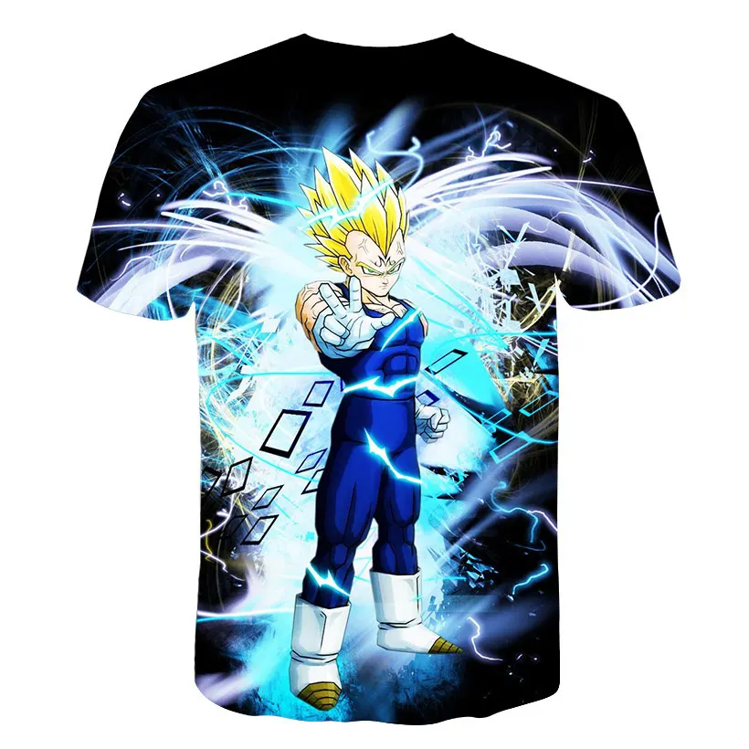 Летние дети Dragon Ball Z футболка 3D с принтом из аниме Goku Вегета футболки рубашка "драгонболл" полиэстер детская одежда