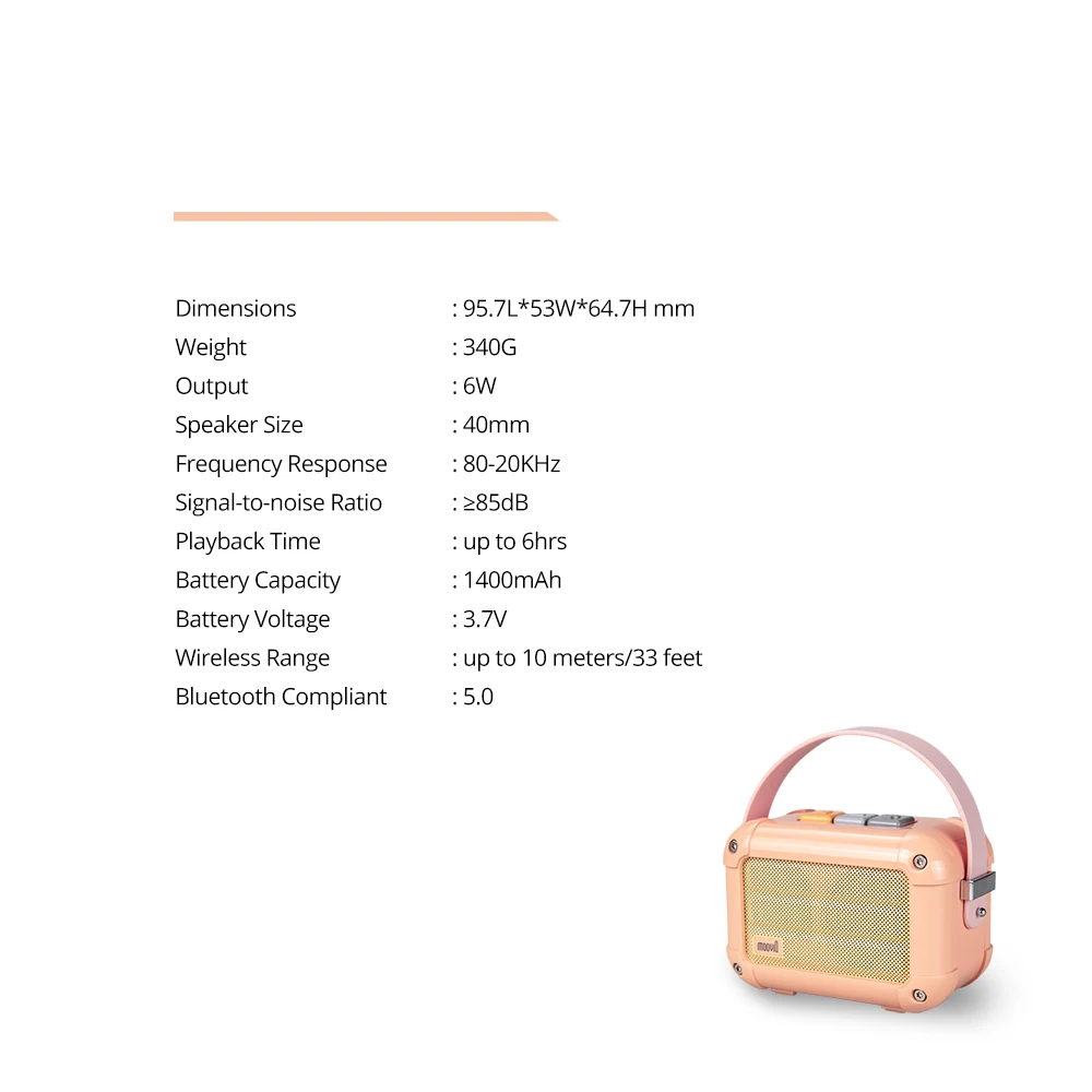 Портативная беспроводная bluetooth-колонка Macchiato с функцией fm-радио TWS поддерживает