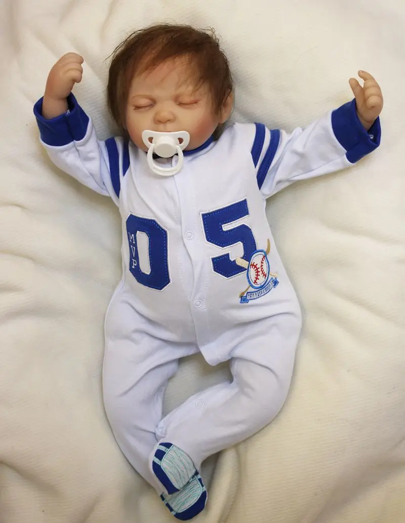 20 &quotМальчик reborn baby dolls модные силиконовые детские куклы хлопок тело ручной