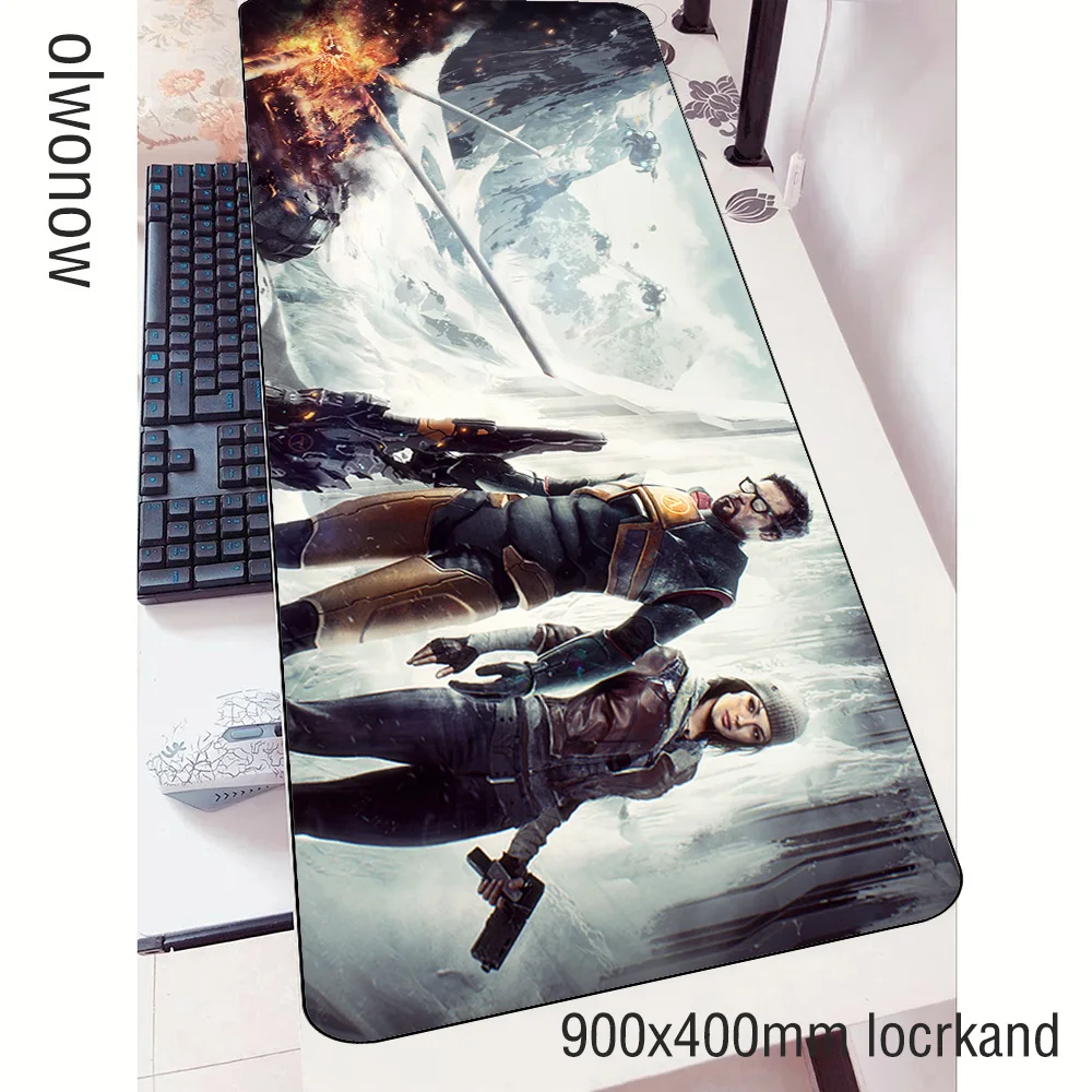 Коврик для мыши half life геймер милый 90x40 см notbook игровой коврик большой Настольный PC