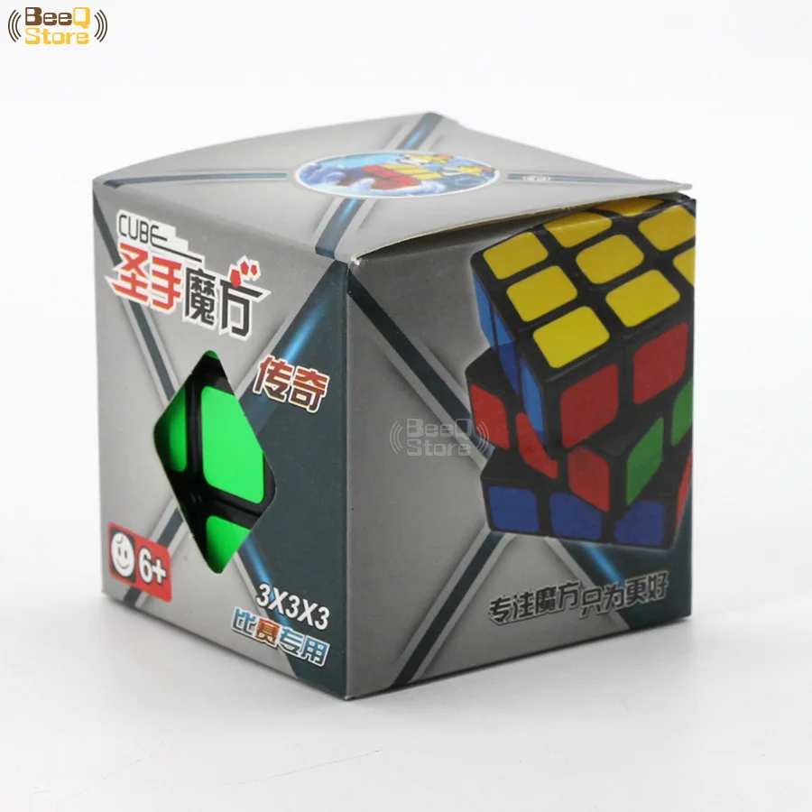 Shengshou Ledgen Magic Cube 3x3x3 3 слоя 56 мм головоломки Профессиональный Скорость Cube 3x3 черный Стикеры развивающая игрушка для малыша