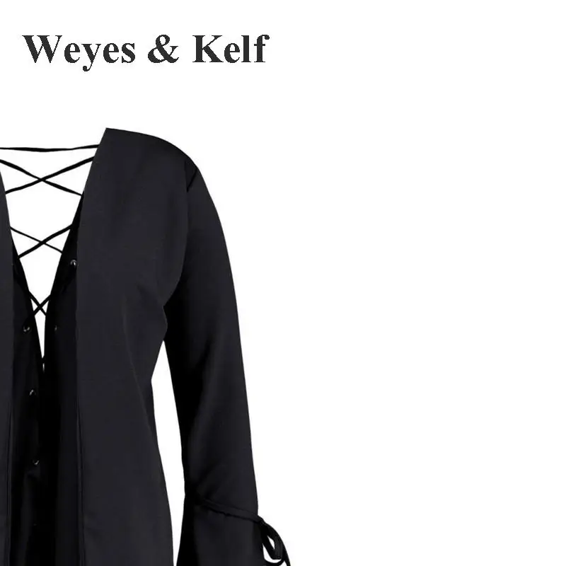 Женское кружевное пальто Weyes & Kelf черная хлопковая куртка большого размера с