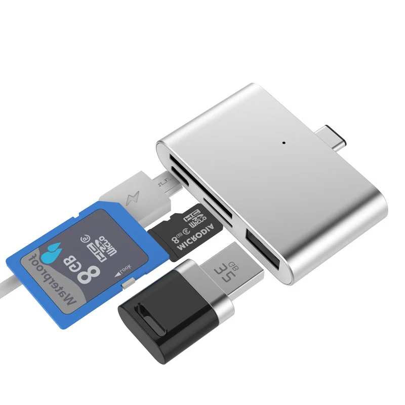 4-в-1 EtopLink концентратор USB C с 2 слотами для карт TF и SD Usb 3 0 OTG MacBook Pro Type-C | Электроника