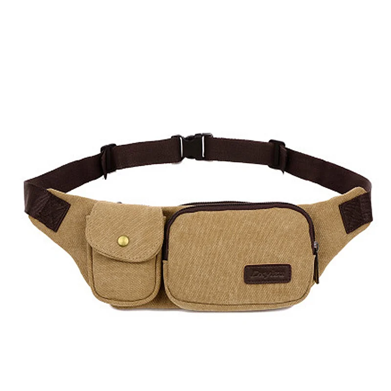 Men Canvas Outdoor Trekking Waist Bag Athletic Sports And Jogging Active Hiking Climbing Bum Hip Chest | Спорт и развлечения