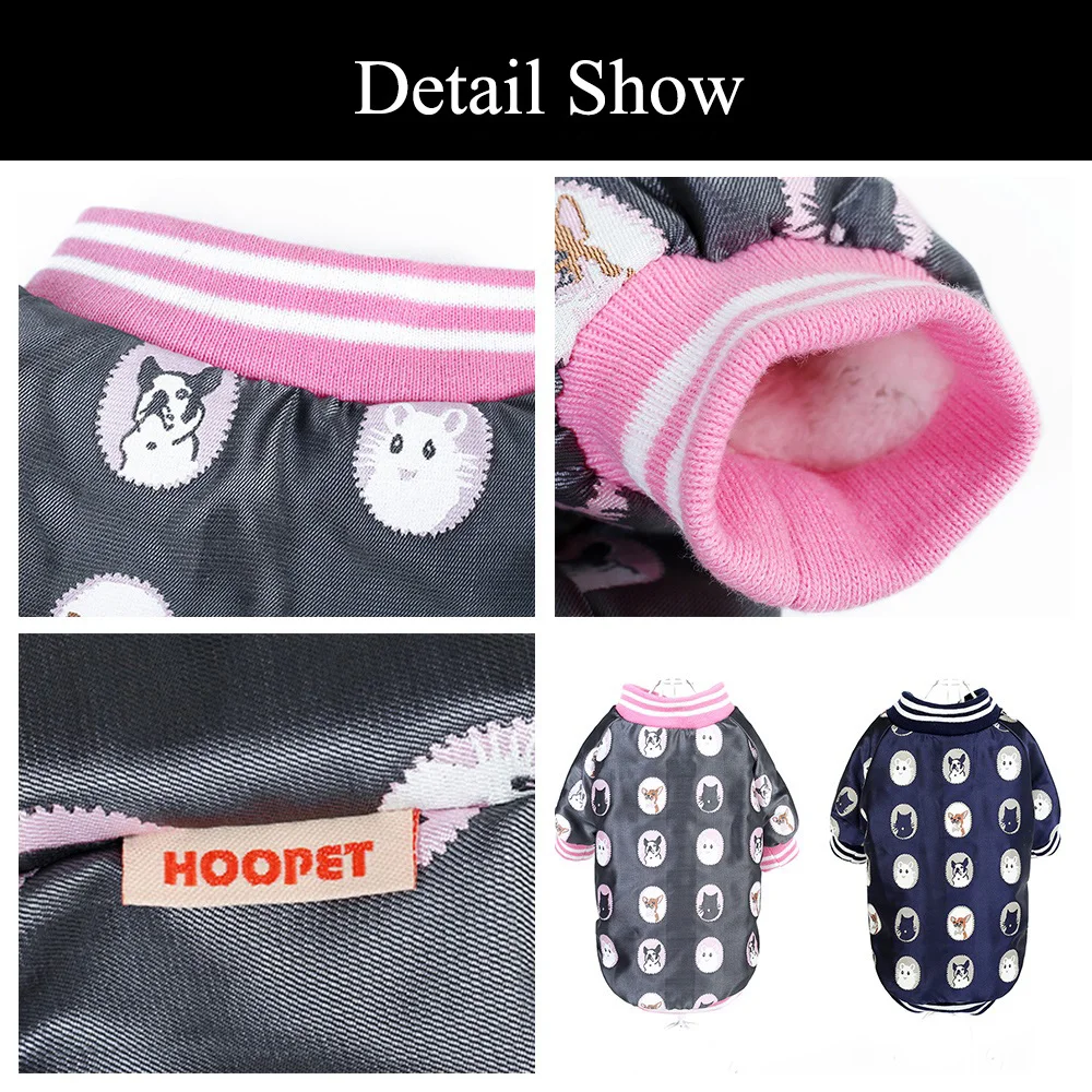 HOOPET Dog Pet Warm Winter Coat Jacket Animal Print Soft Fleece Puppy Hoodie Clothes Supplies|dog puppy clothes|puppy coatpet dog warm clothes |